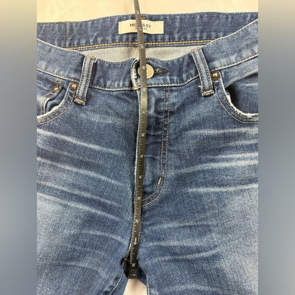 MOUSSY VINTAGE Distressed Skinny Jeans Size 30 Raw Hem Japanese Denim - Picture 6 of 13